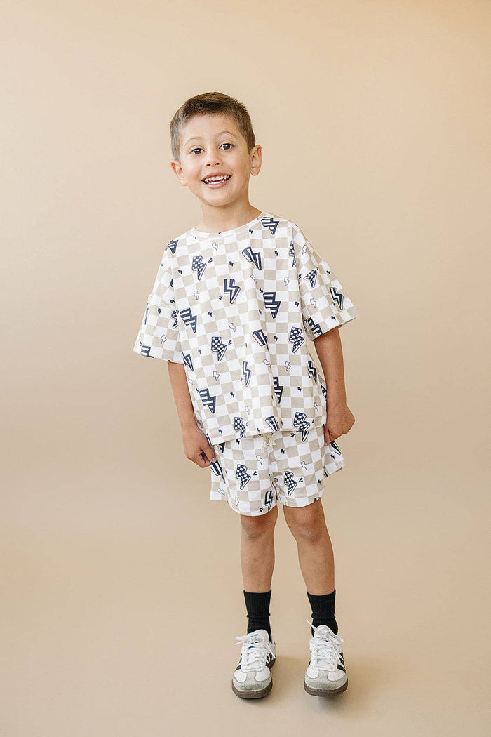 Lucky Panda Kids Shorts Set - Summer Bolts (Final Sale)