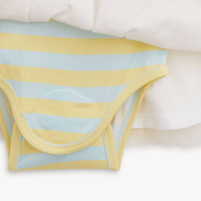Magnetic Me Tutu Bodysuit Dress - Lemon Cream (Final Sale)