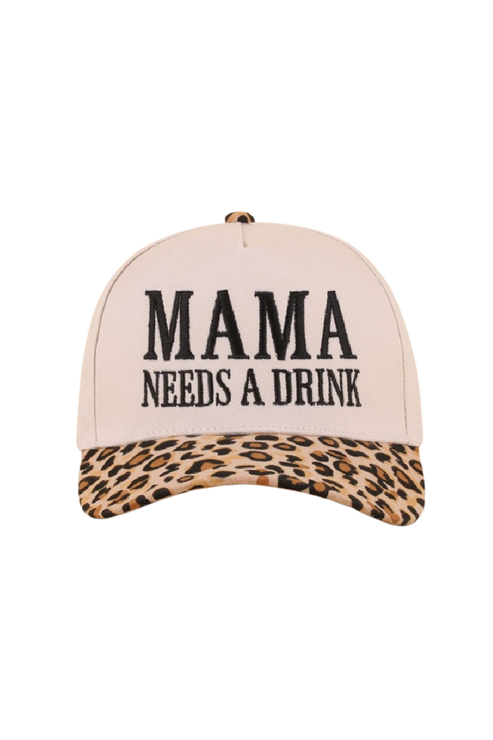 Mama Needs A Drink Cap-Leopard-Cute-Trendy-Shop-Womens-Boutique-Clothing-Store