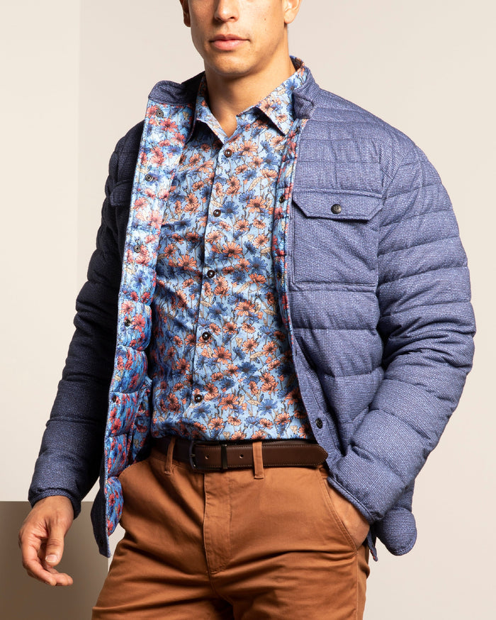Mao Burlap Navy