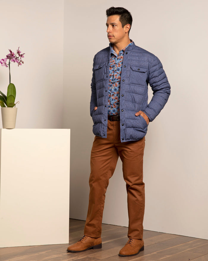 Mao Burlap Navy