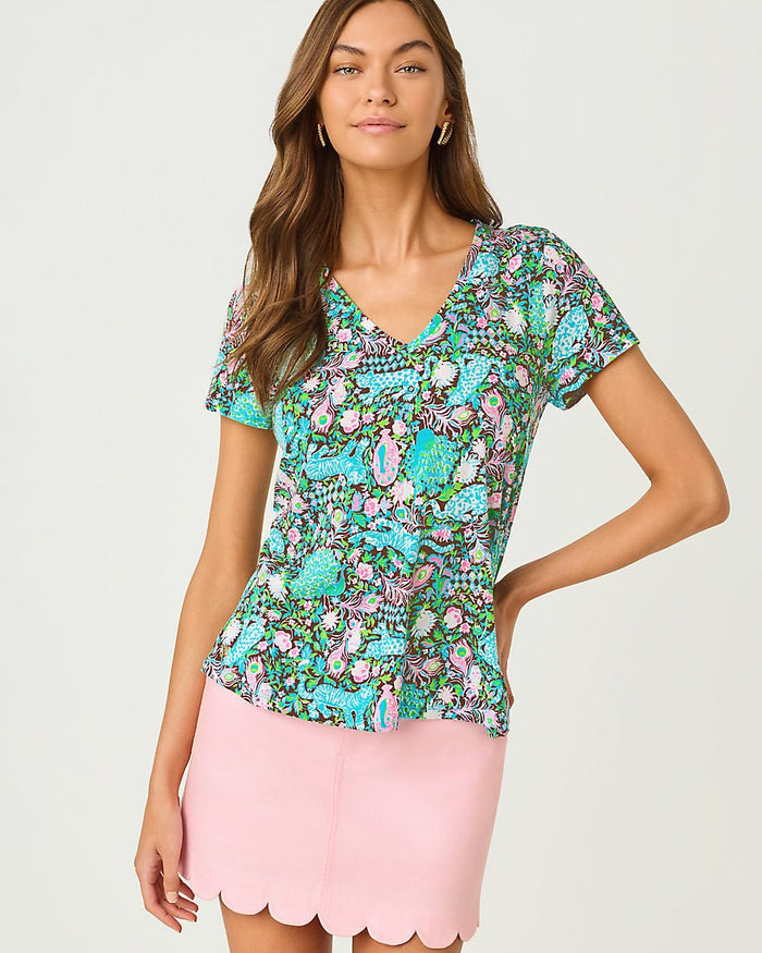 Lilly Pulitzer - Maryetta Top -Multi Royal Zoo