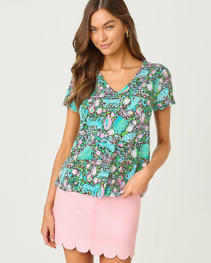 Lilly Pulitzer - Maryetta Top -Multi Royal Zoo