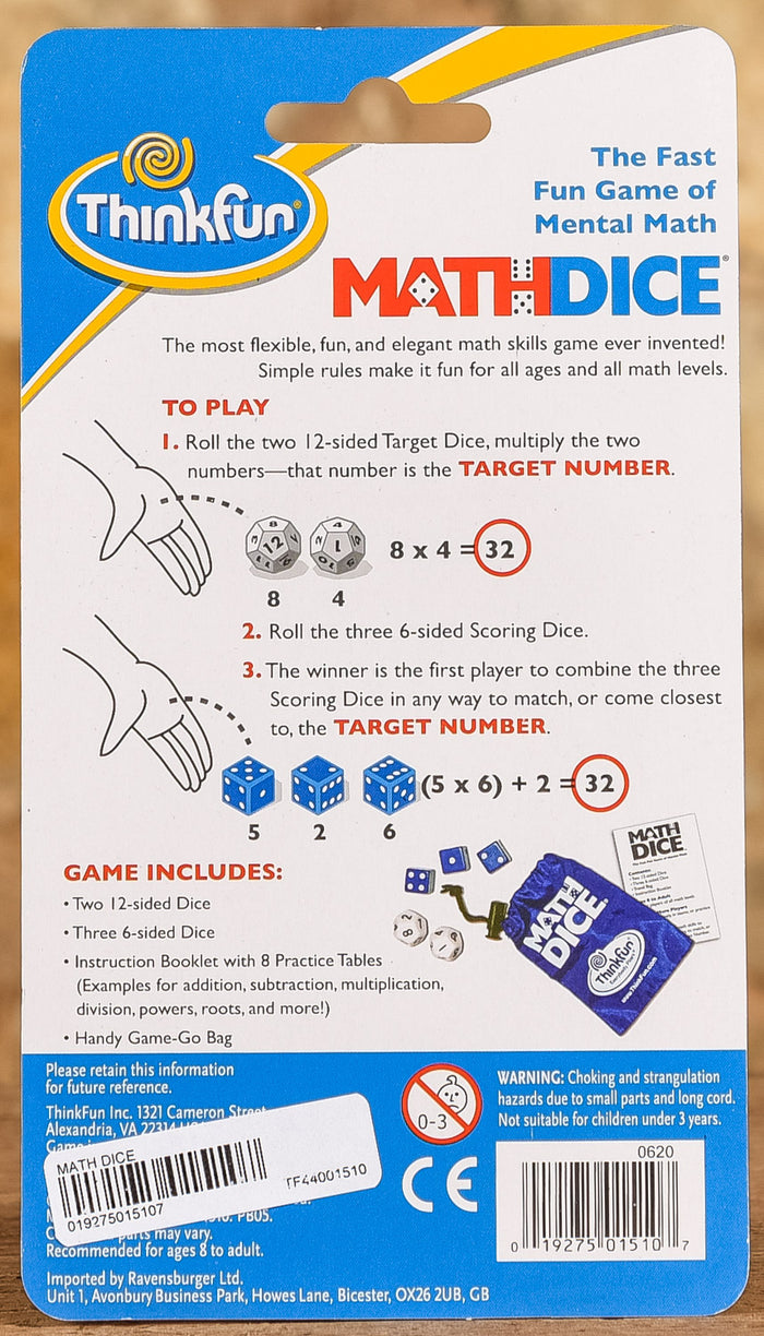 Math Dice - Fast Game of Mental Math