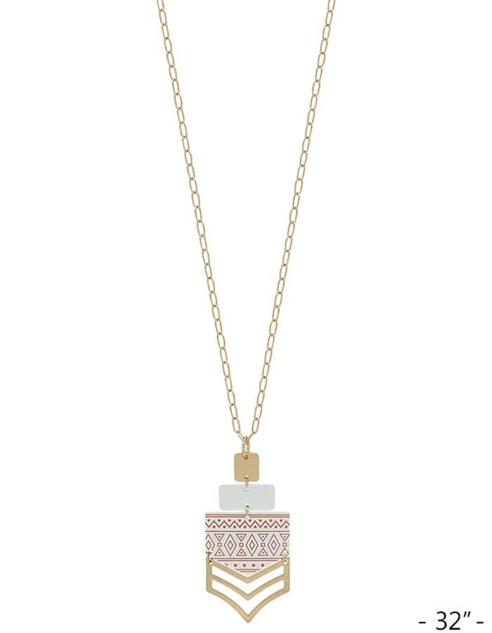 Matte Gold Arrow Necklace