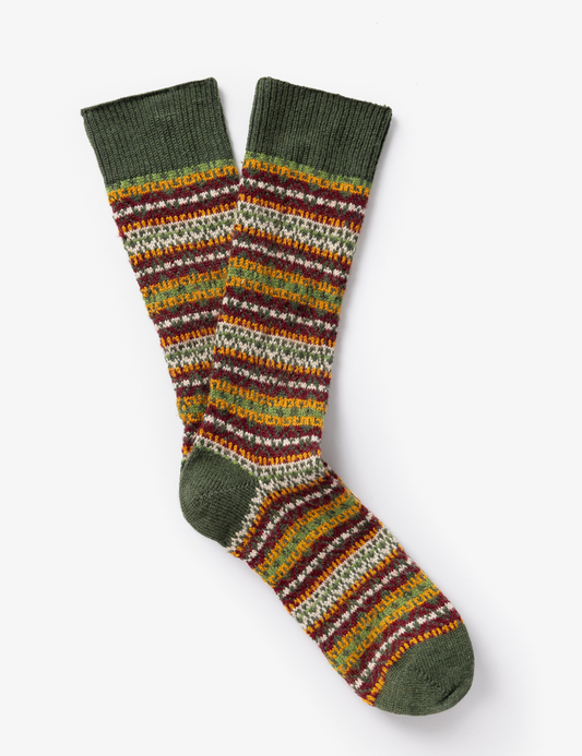 Mens Caledonia Fairisle Sock