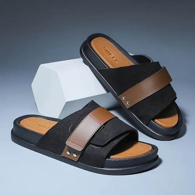 Stylish leather sandals for men Abu Dhabi