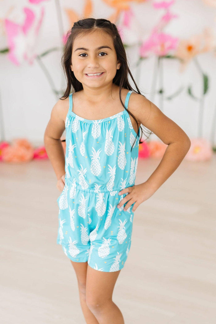Mila & Rose Strappy Play Romper - Pineapple Party (Final Sale)