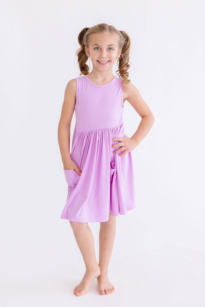 Mila & Rose Tank Pocket Twirl Dress - Bright Lilac (Final Sale)