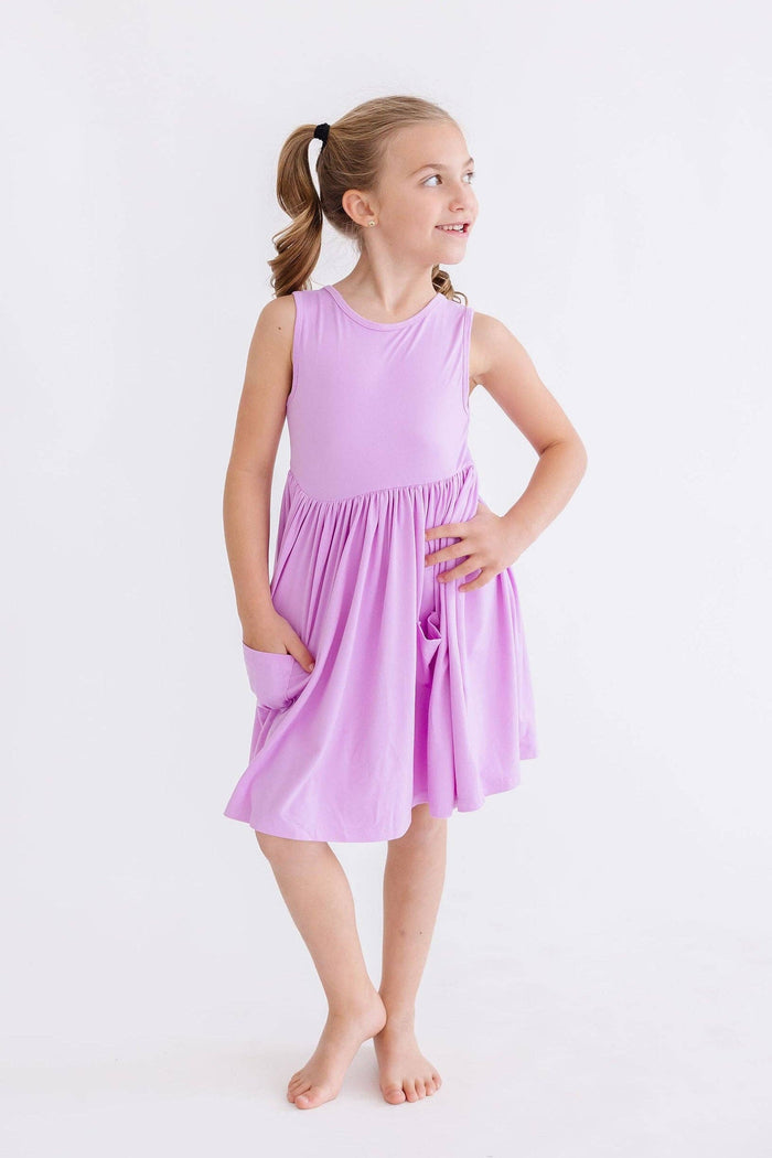 Mila & Rose Tank Pocket Twirl Dress - Bright Lilac (Final Sale)
