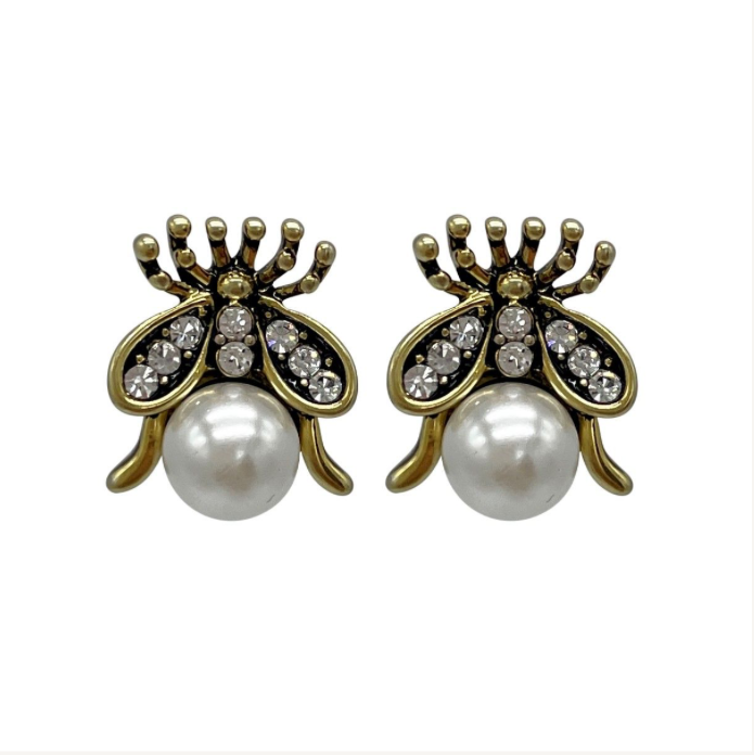 Milly Gold Bee Stud Earrings