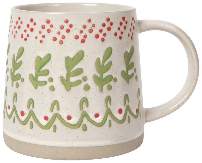 Mistletoe Hand-Painted Mug