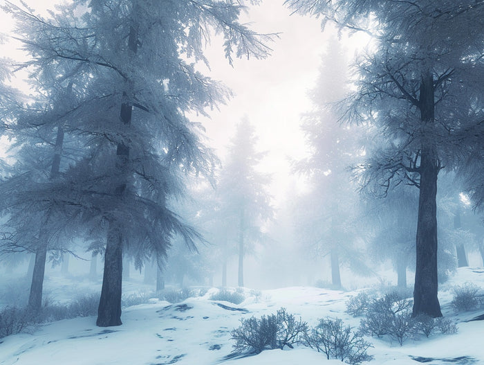 Misty Winter Forest