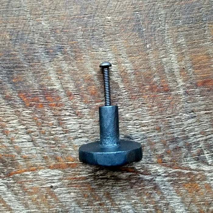 Round Hammered Modern Cabinet Knob - Old West Iron
