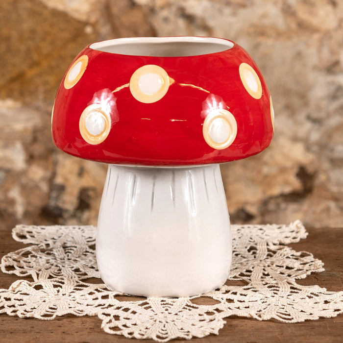 Molly The Merry Mushroom - Ceramic Planter