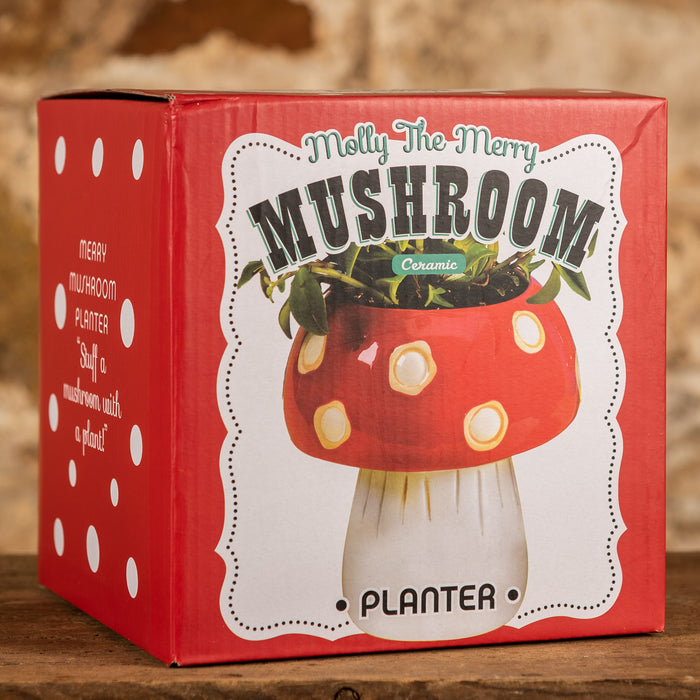 Molly The Merry Mushroom - Ceramic Planter