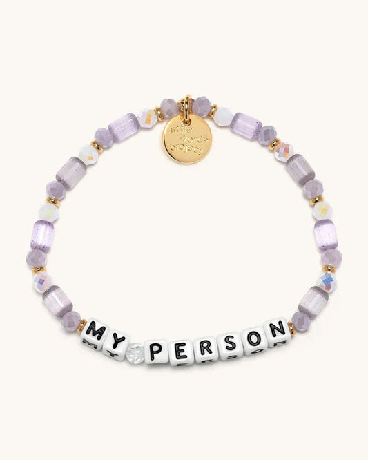 Little Words Project - My Person Bracelet - White Lavender Lace