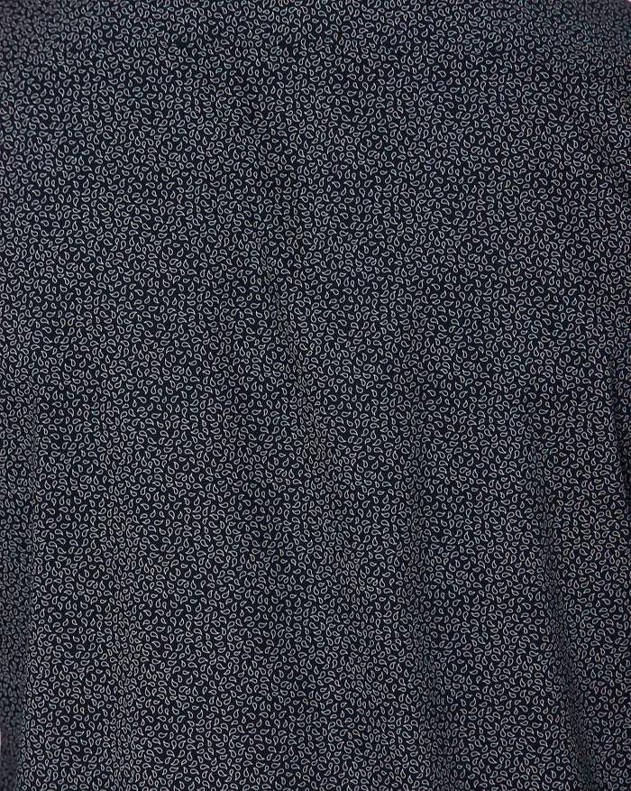Navy Blue All Over Print Full Sleeves Shirt