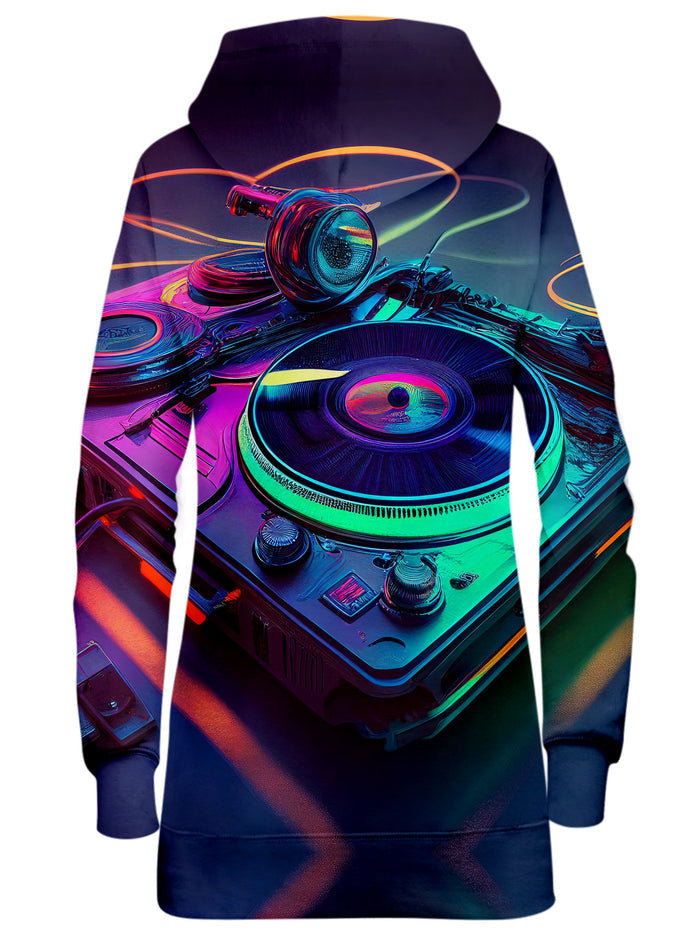Neon Turntables Hoodie Dress iEDM Epic Hoodie