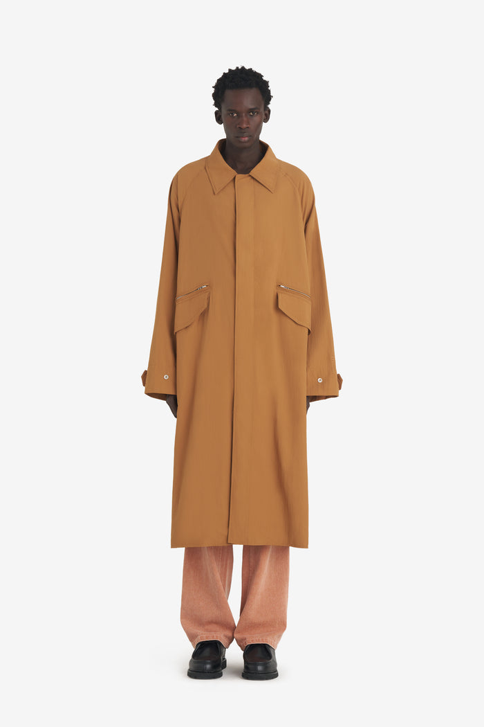NYLON OVERCOAT 42 / CAMEL