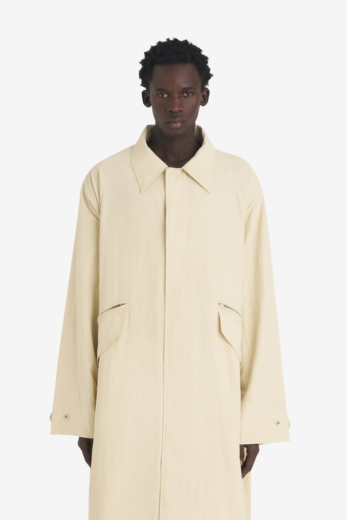 NYLON OVERCOAT 42 / CREAM