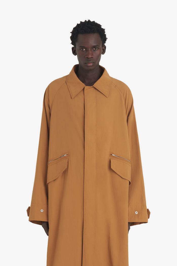 NYLON OVERCOAT 42 / CAMEL