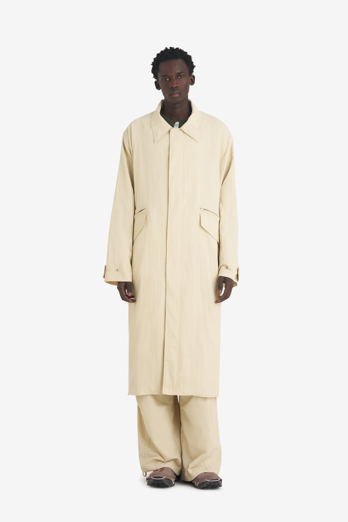 NYLON OVERCOAT 42 / CREAM