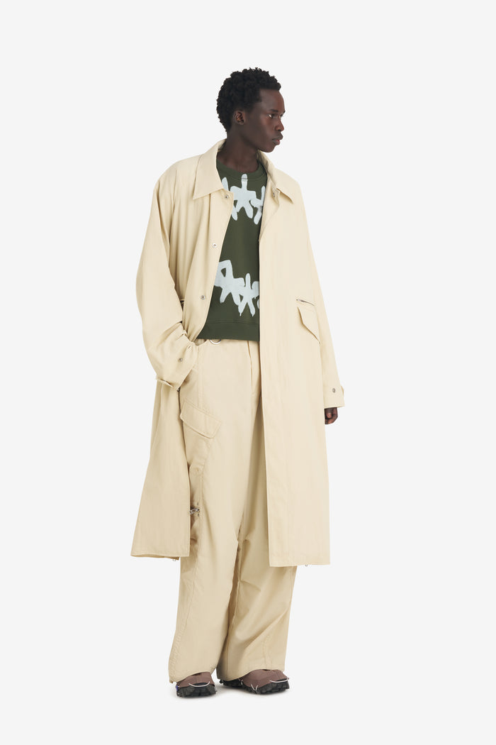 NYLON OVERCOAT 42 / CREAM