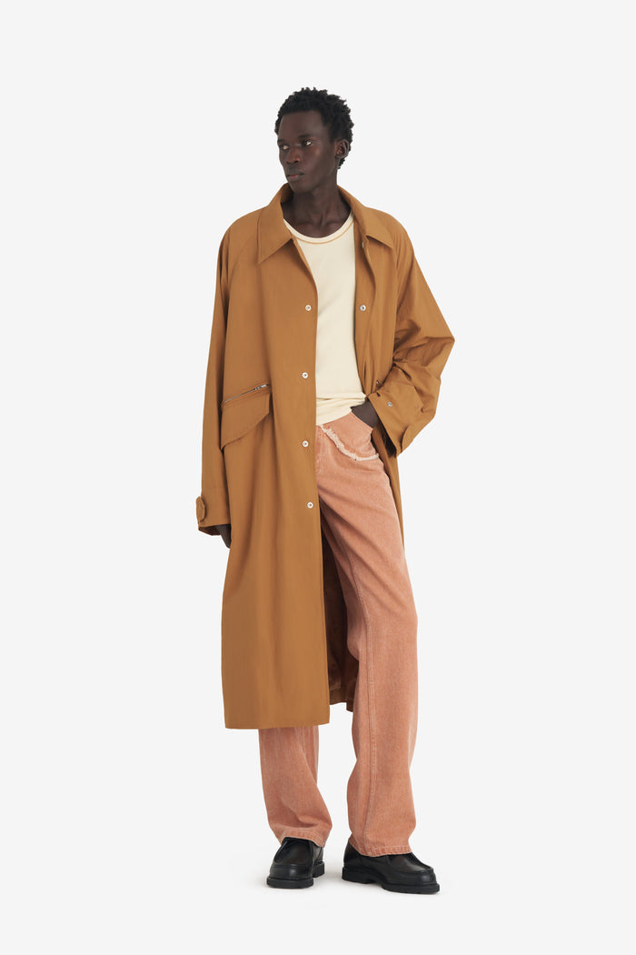 NYLON OVERCOAT 42 / CAMEL