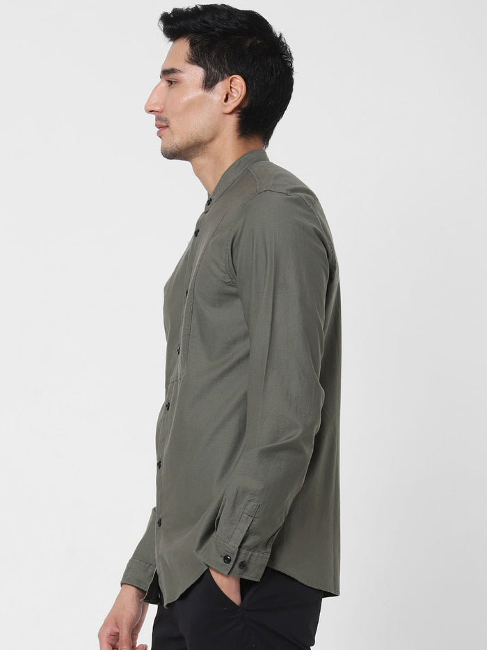 Olive Full Sleeves Shirt