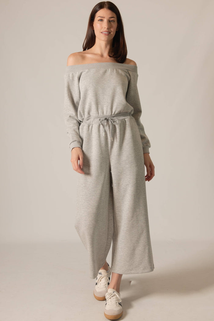 P. CILL Women's "Butter Modal" Ribbed Jumpsuit - Grey (Final Sale)