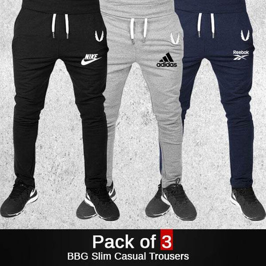 PACK OF 3 BBG SLIM CASUAL TROUSERS - Dubai Offers Today