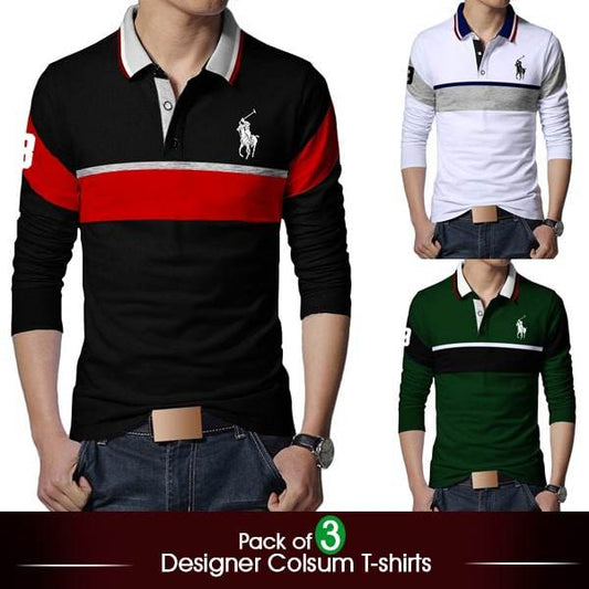 PACK OF 3 DESIGNER COLSUM T-SHIRTS - Dubai Offers Today