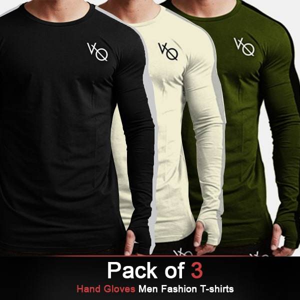 PACK OF 3 HAND GLOVES MEN FASHION T-SHIRTS - Dubai Offers Today