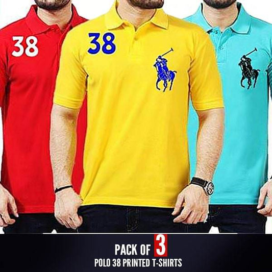 PACK OF 3 POLO 38 PRINTED T-SHIRTS - Dubai Offers Today