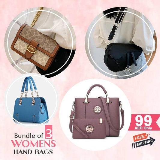 PACK OF 3 WOMENS HAND-BAGS - Dubai Offers Today