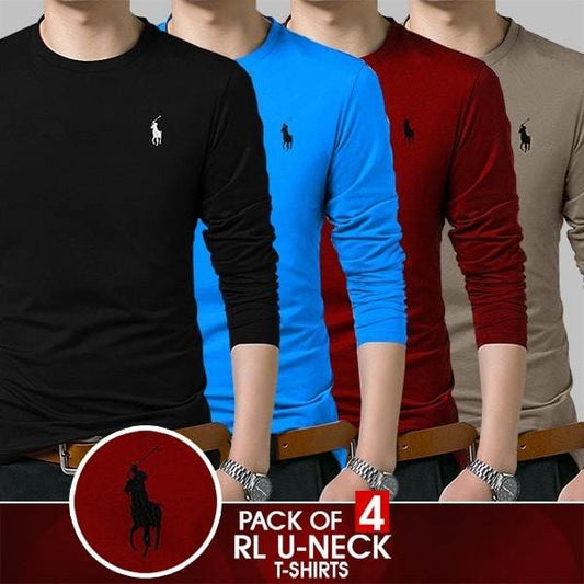 PACK OF 4 RL U- NECK T-SHIRTS - Dubai Offers Today