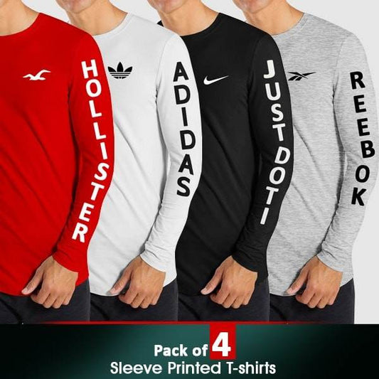 PACK OF 4 SLEEVE PRINTED T-SHIRTS - Dubai Offers Today