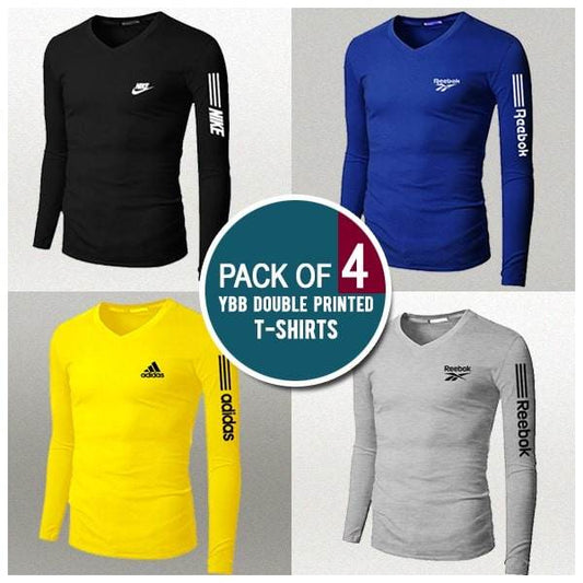 PACK OF 4 YBB DOUBLE PRINTED T-SHIRTS - Dubai Offers Today