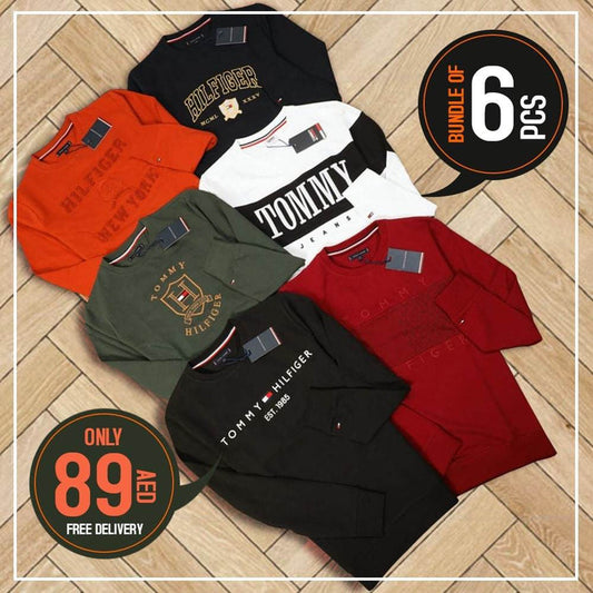 PACK OF 6 LONG-SLEEVE T-SHIRTS - Dubai Offers Today