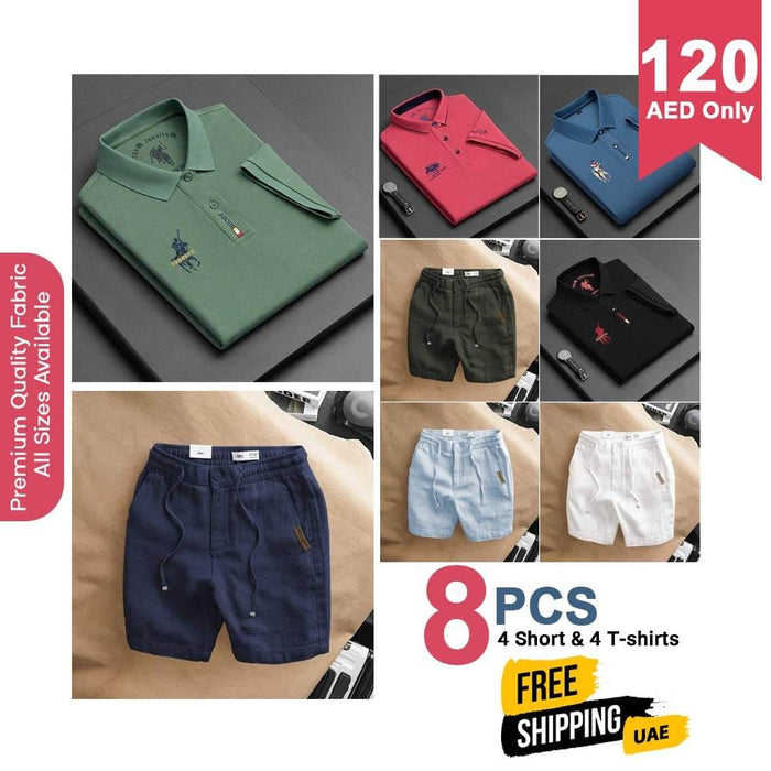 PACK OF 8 SHORTS & POLO T-SHIRTS - Dubai Offers Today