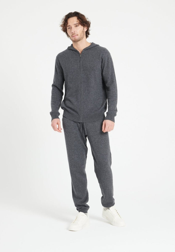 LUKE 7 Pantalon de survêtement en cachemire gris anthracite