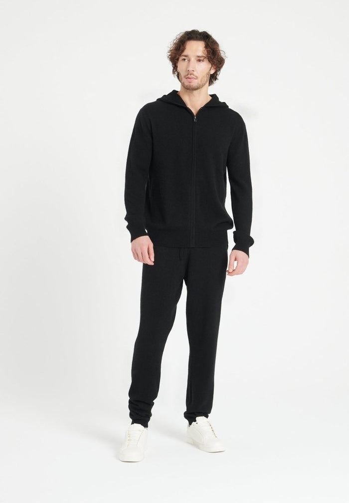 LUKE 7 Pantalon de survêtement en cachemire noir