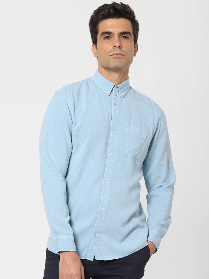 Pastel Blue Full Sleeves Shirt