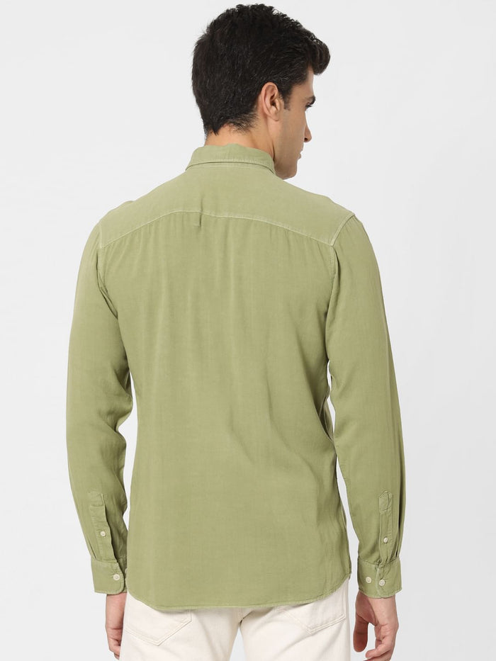 Pastel Green Full Sleeves Shirt