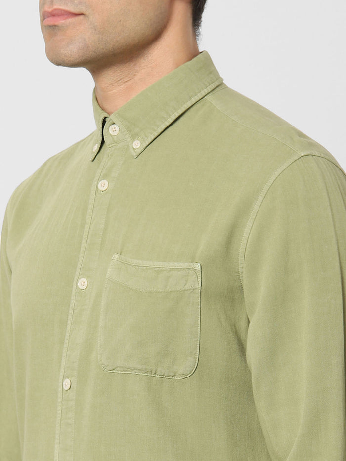 Pastel Green Full Sleeves Shirt