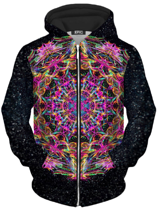 Pastel Warp Unisex Zip-Up Hoodie Art Designs Works Epic Hoodie