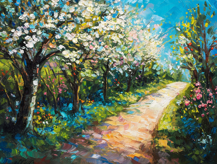 Path through a Flowering Orchard