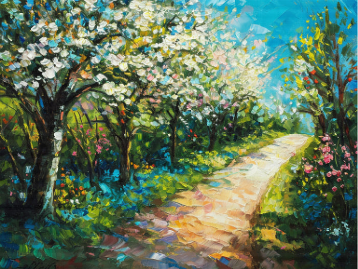 Path through a Flowering Orchard