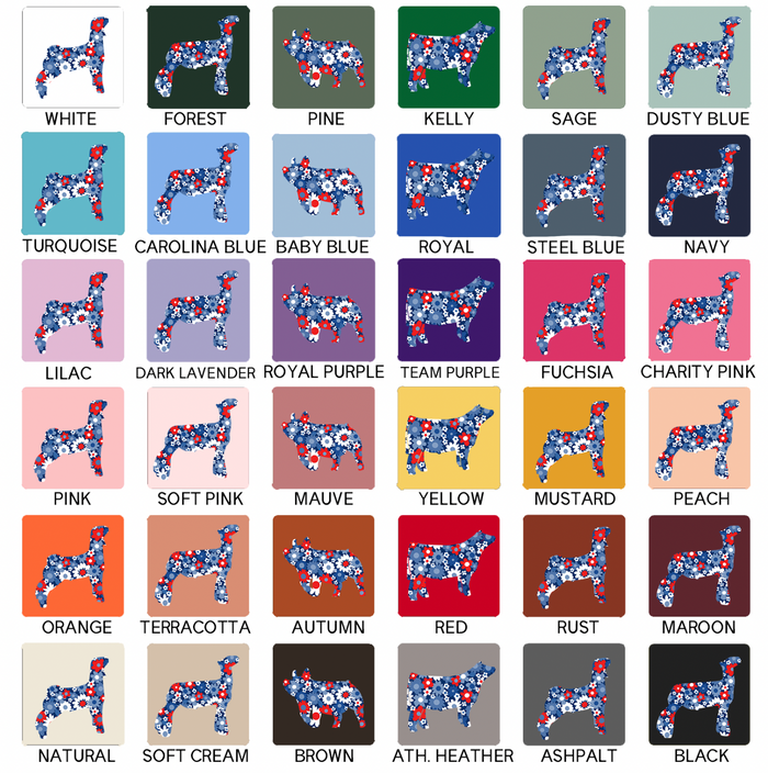 Patriotic Daisy-CHOOSE YOUR ANIMAL- Bella Canvas T-Shirt